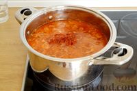Фото приготовления рецепта: Аджика с помидорами, болгарским перцем и баклажанами (на зиму) - шаг №11