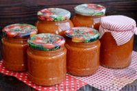 Фото приготовления рецепта: Аджика с помидорами, болгарским перцем и баклажанами (на зиму) - шаг №17