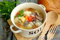 Фото к рецепту: Суп с куриными желудками, цветной капустой и кускусом