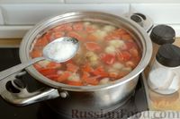 Фото приготовления рецепта: Суп с куриными желудками, цветной капустой и кускусом - шаг №9