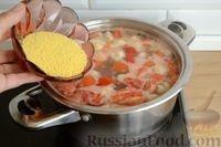 Фото приготовления рецепта: Суп с куриными желудками, цветной капустой и кускусом - шаг №10