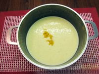 Фото приготовления рецепта: Молочный "суп" с бананами и апельсиновой цедрой - шаг №8