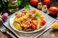 Фото приготовления рецепта: Макароны с грибами, помидорами, колбасой и сливками (на сковороде) - шаг №12
