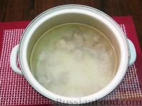 Фото приготовления рецепта: Суп из свинины с пшеном и помидорами - шаг №4