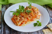 Фото к рецепту: Морковная запеканка с сыром и крекерами