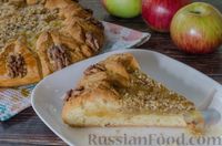 Фото к рецепту: Песочный тарт с яблоками и орехами
