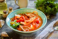 Фото к рецепту: Говяжий суп с болгарским перцем и томатной пастой