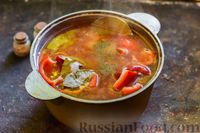 Фото приготовления рецепта: Говяжий суп с болгарским перцем и томатной пастой - шаг №8