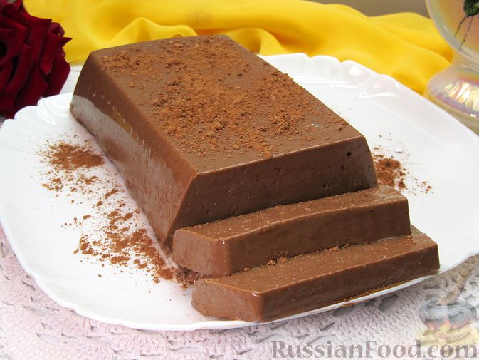 Шоколадное желе, пошаговый рецепт на ккал, фото, ингредиенты - Елена_