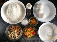 Фото приготовления рецепта: Печенье кантучини с орехами и цукатами - шаг №1