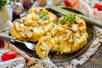 Фото приготовления рецепта: "Стейки" из цветной капусты с грибами и сыром, в духовке - шаг №13