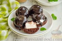 Фото к рецепту: Шоколадные пирожные с зефиром