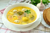 Фото к рецепту: Суп с фрикадельками и брюссельской капустой