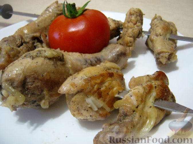 Рецепт Шашлык из курицы с перцем и уксусом
