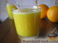 Фото приготовления рецепта: Смузи из персика и апельсина - шаг №8