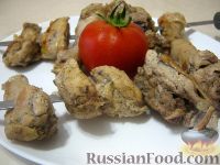 Фото приготовления рецепта: Шашлык из курицы с перцем и уксусом - шаг №8