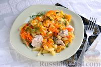 Фото к рецепту: Запеканка с курицей, картошкой, тыквой и морковью