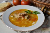 Фото приготовления рецепта: Суп из консервированной рыбы с булгуром и овощами - шаг №14