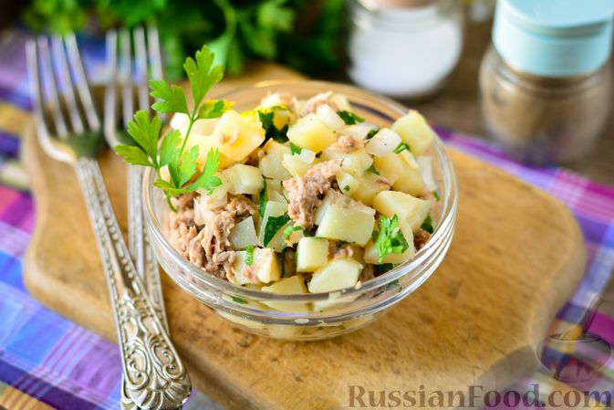 Салат с рисом и рыбными консервами, пошаговый рецепт с фото на ккал
