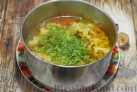Фото приготовления рецепта: Фасолевый суп с цветной капустой и сухариками - шаг №16