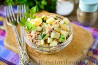 Фото к рецепту: Рыбный салат с картофелем и луком