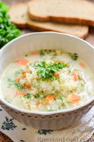 Фото приготовления рецепта: Рыбный суп с молоком, рисом и сыром - шаг №11