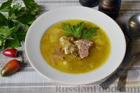 Фото к рецепту: Куриный суп с тыквой и булгуром