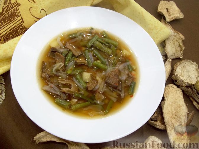 Грибной суп из сушеных грибов — простой рецепт с фото.