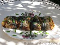 Фото приготовления рецепта: Рулеты из скумбрии с болгарским перцем, морковью и сыром - шаг №21