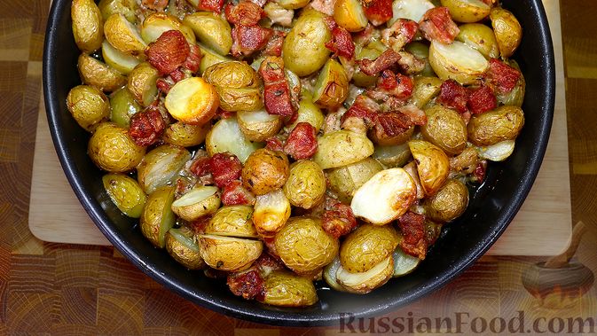 Грибы, запеченные с картофелем и мясом, пошаговый рецепт на ккал, фото, ингредиенты - mizuko