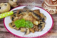 Фото к рецепту: Говяжьи рёбрышки, тушенные со сметаной и грибами