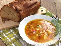 Фото к рецепту: Суп "Затируха" с индейкой и помидорами