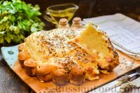 Фото приготовления рецепта: Заливной пирог с колбасой, сыром и яйцами - шаг №13