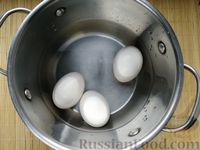 Фото приготовления рецепта: Слоёный салат с говядиной, сыром, яйцами и маринованным луком - шаг №2