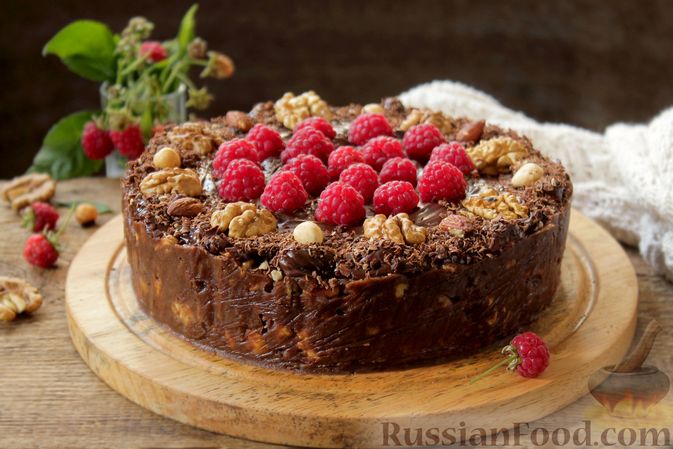 Шоколадный торт из печенья без выпечки - 14 пошаговых фото в рецепте