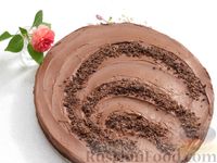 Фото к рецепту: Шоколадный торт со сливочным сыром (без выпечки)