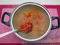 Фото приготовления рецепта: Чечевичный суп с овощами и мясными фрикадельками - шаг №14