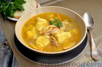 Фото приготовления рецепта: Куриный суп с картофельными ньокками - шаг №15