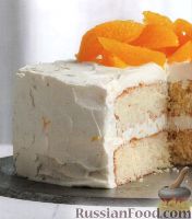 Фото к рецепту: Апельсиновый торт с нежным кремом