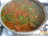 Фото приготовления рецепта: Суп харчо из свинины - шаг №11