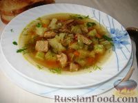 Фото к рецепту: Капустный суп с жареным мясом
