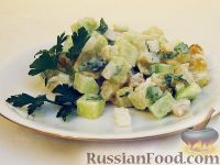 Фото к рецепту: Картофельный салат с сушеным тунцом