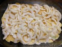 Фото приготовления рецепта: Запеканка с картофелем, тыквой и фаршем из куриных потрошков - шаг №4