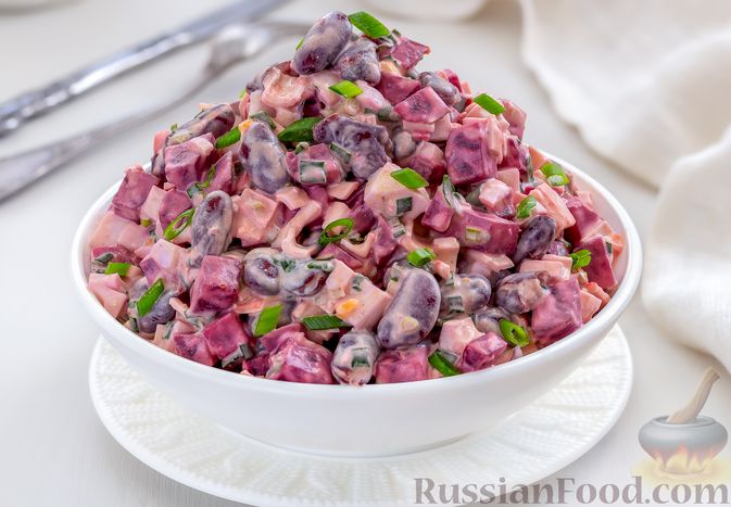 Салат из фасоли, сыра, крабовых палочек и перца — рецепт с фото пошагово