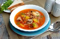 Фото к рецепту: Гречневый суп с рыбными консервами