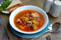 Фото приготовления рецепта: Гречневый суп с рыбными консервами - шаг №12