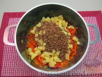 Фото приготовления рецепта: Гречневый суп с курицей и болгарским перцем - шаг №15