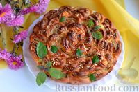 Фото приготовления рецепта: Отрывной дрожжевой пирог "Хризантема" с мясом и сыром - шаг №21