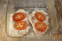 Фото приготовления рецепта: Мясо по-французски с помидорами, грибами и картофельным пюре - шаг №10