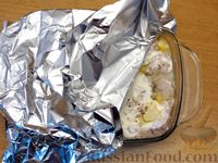 Фото приготовления рецепта: Гречка с куриным филе и сыром, в духовке - шаг №7